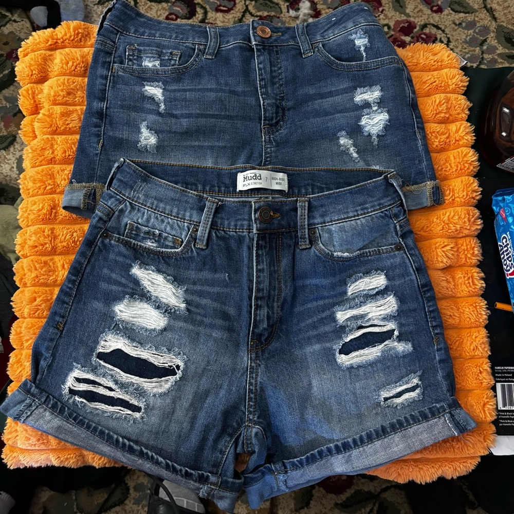 Mudd and So blue Distressed Jean Shorts